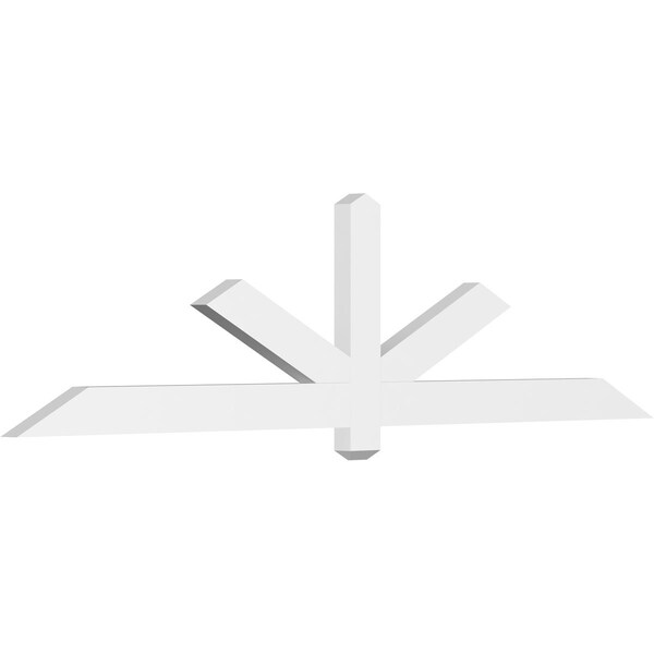 Ekena Millwork Kennewick Architectural Grade PVC Gable Bracket, 84"W x 21"H x 2"D x 4"F, 6/12 Pitch GBP084X21X0204KEN00 - main